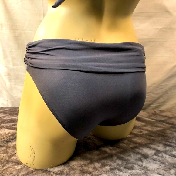 Gray Bikini Bottoms with Metal Clip - Picture 2 of 5